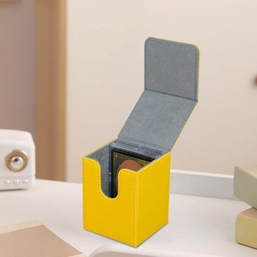Pudełko na karty Card Deck Box, mieszczące 100 sztuk w kolorze żółtym