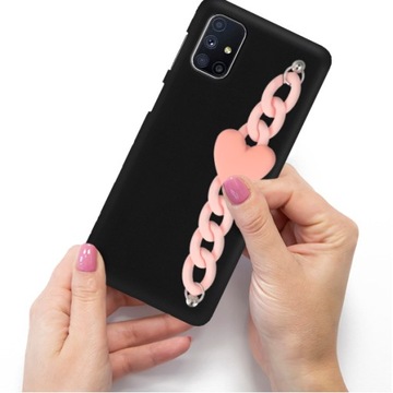 Etui Matowe Blink Do SAMSUNG M51 Jasny Róż Serce