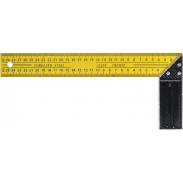 KĄTOWNIK STOLARSKI ZE STALI 300 X 200 MM żółty