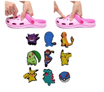 PRZYPINKI PIN ozdoby DO BUTÓW typu CROCS KROKS pokemon 9szt w1