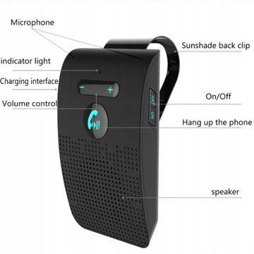 для солнцезащитного козырька Bluetooth-com 5.0 безоб
