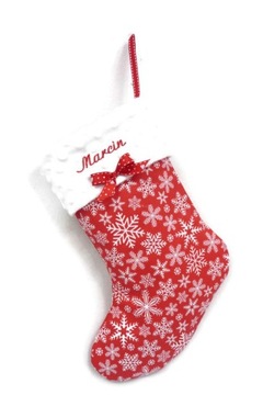 SKARPETA ŚWIĄTECZNA Z IMIENIEM NA PREZENTY mabebe