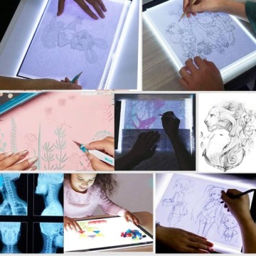 ДОСКА ДЛЯ ЧЕРТЕЖА А4 С ПОДСВЕТКОЙ И USB-КАБЕЛЕМ + ЗАЖИМ