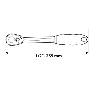 Трещотка 1/2, 255 мм