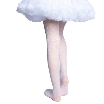 БЕЛЫЕ колготки для девочек COMMUNION с рисунком, СУПЕР КАЧЕСТВО