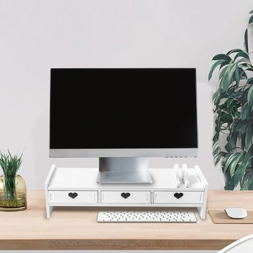 Подставка для монитора компьютера Riser Настольная полка для хранения компьютеров Розовый 3 ящика