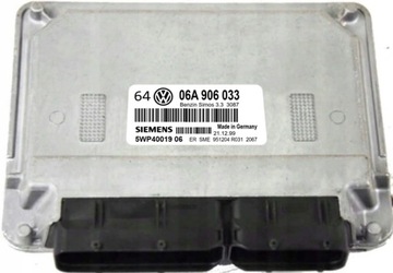 ECU VW GOLF 1.6 06A906033 5WP40019 06 IMOBILIZÉR OFF