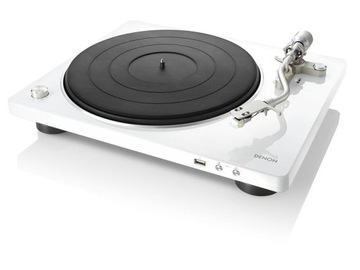 Automatyczny gramofon analogowy DENON DP-450USB* BIAŁY