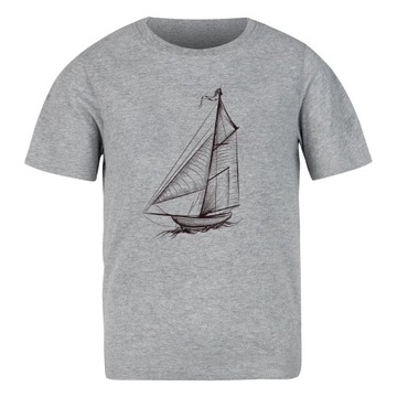 Sail Boat Męski T-shirt Szary M