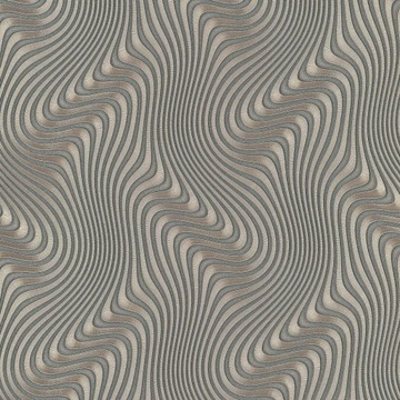 TAPETA WZÓR FALE LINIE 3D WINYLOWA NA FLIZELINIE