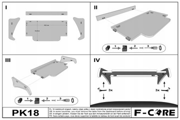 Półka TIR środ MAN TGA 2000-2010 SZER KAB BEZ SZUF