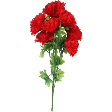 BUKIET 7 CHRYZANTEM 80CM CZERWONY Goliat KWIATY