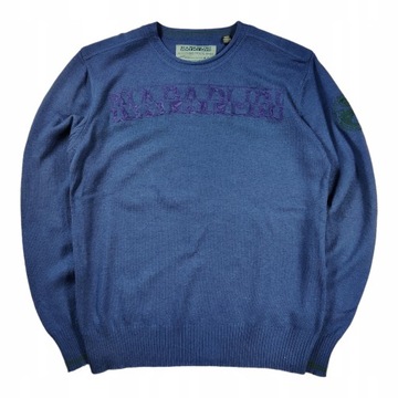 Sweter wełniany NAPAPIJRI Męski Fioletowy XL