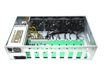 Майнер криптовалюты с 8 видеокартами BOX