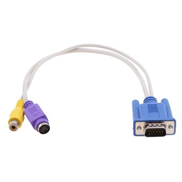 Konwerter kabla VGA na TV RCA S-Video AV OUT do
