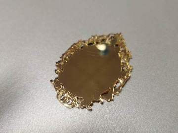 Lustro plexi złote duże OZDOBNE 60x42 grube 3mm