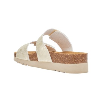 Медицинские шлепанцы SCHOLL LUSAKA, змеиный узор, платина