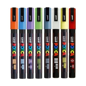 Маркер Posca PC-3M с краской для плакатов, набор из 8 шт.