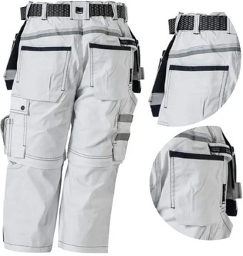 60% Spodnie męskie bawełniane z paskiem szorty robocze MOCNE SZWY XL