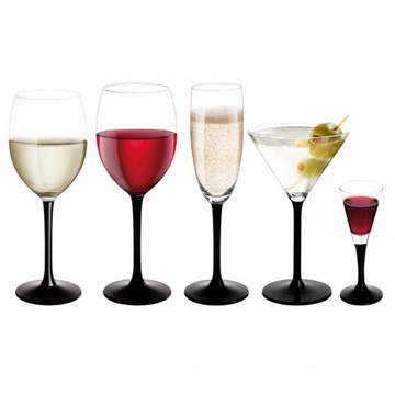 Kieliszki do likieru martini szampana wina Altom Design Onyx czarny 30 szt.
