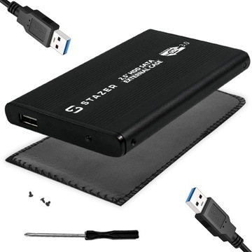 OBUDOWA KIESZEŃ DYSKU NA SYK TWARDY ZEWNĘTRZNA SATA SSD HDD 2.5 USB 3.0