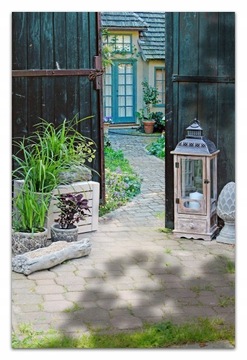 Набор из 2-х фонарей. Большой деревянный подсвечник.