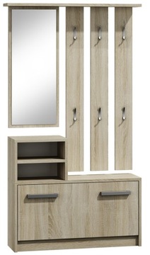 GARDEROBA SZAFA 85CM KOMODA OBUWIE LUSTRO SONOMA