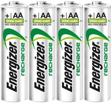 ŁADOWARKA AKUMULATORKÓW BATERII AA AAA + 4x AKUMULATORKI AA R6 2000mAh