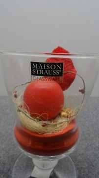 Рождественский подсвечник в виде большого стеклянного кубка MAISON STRAUSS