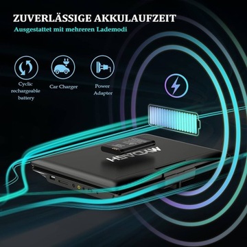 ПОРТАТИВНЫЙ МИНИ-DVD-ПЛЕЕР С БОЛЬШИМ ПОВОРОТНЫМ ЭКРАНОМ 12,5 ДЮЙМА