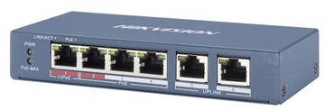 Переключатель PoE Hikvision DS-3E0106P-E/M 4