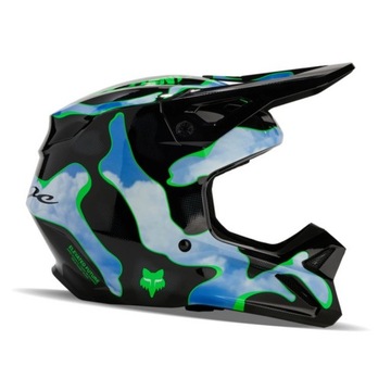 Kask motocyklowy FOX V1 ATLAS BLACK/GREEN czarny niebieski zielony GRATISY