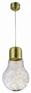 Lampa wisząca kształt żarówki Nowoczesna LED złota