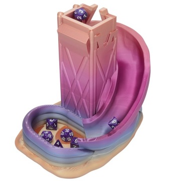 Бассейн с горкой и башней для игры в кости - Rainbow Candy Dice Tower