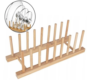 ОРГАНАЙЗЕР ПОДСТАВКА ДЛЯ КРЫШЕК ТАРЕЛКИ ДЕРЕВЯННЫЕ ДОСКИ 8 МЕСТ