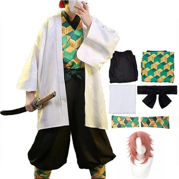 Cosplay Tomioka Giyuu Demon Slayer Anime Peruka