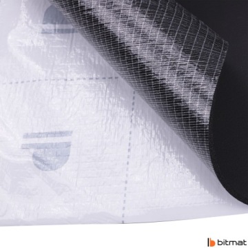 КОВрик РЕЗИНОВЫЙ БИТМАТ РЕЗИНОВЫЙ, ЗВУКОИЗОЛЯЦИОННЫЙ, С КЛЕЕМ 6мм 10х100см