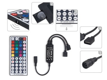 РАДИОКОНТРОЛЛЕР RF-RGB-44 КОНТРОЛЛЕР ДЛЯ RGB СВЕТОДИОДНЫХ ЛЕНТОК