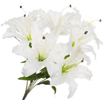 LILIA BIAŁA BUKIET KWIATY SZTUCZNE 56 CM
