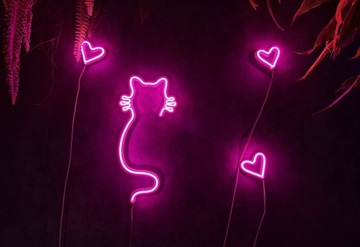 NEWF3SERCA_11 neon LED z zasilaczem Serce x3 27x8cm *produkt Polski*