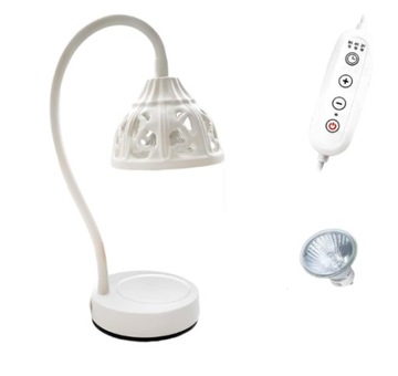 Lampa stołowa biała podgrzewacz do świec zapachowych + żarówka