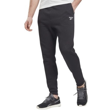 Spodnie męskie dresowe sportowe REEBOK Joggery bawełniane czarne M