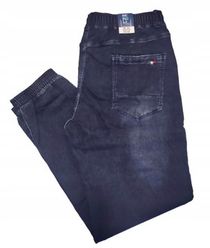 2XL Duże Joggery Jeans Tommy Modne Ciemny Granat