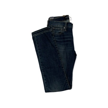 Jeansowe granatowe spodnie damskie LUCKY BRAND XS