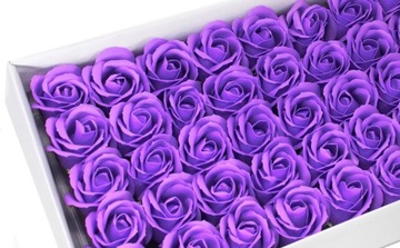 AwGifts_Róża Mydlana LAWENDOWA_1/2 BOXU 25 sztuk