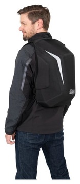 Plecak motocyklowy Louis czarny twardy na laptopa garb materiał wodoodporny