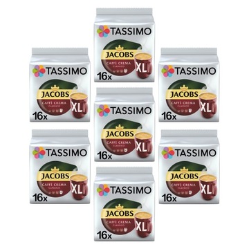 Kapsułki Tassimo Jacobs CAFFE CREMA CLASSICO XL, 7x 16 sztuk [112 kaw]