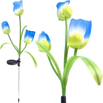 Lampa solarna wbijana TULIPANY LED lampka kwiat SOLARNY KWIATY TULIPAN