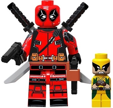 KLOCKI FIGURKA DEADPOOL i MINI WOLVERINE AVENGERS Marvel
