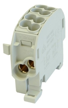 BLOK ROZDZIELCZY SCB 25 ODGAŁĘŹNY AL/CU SZARY